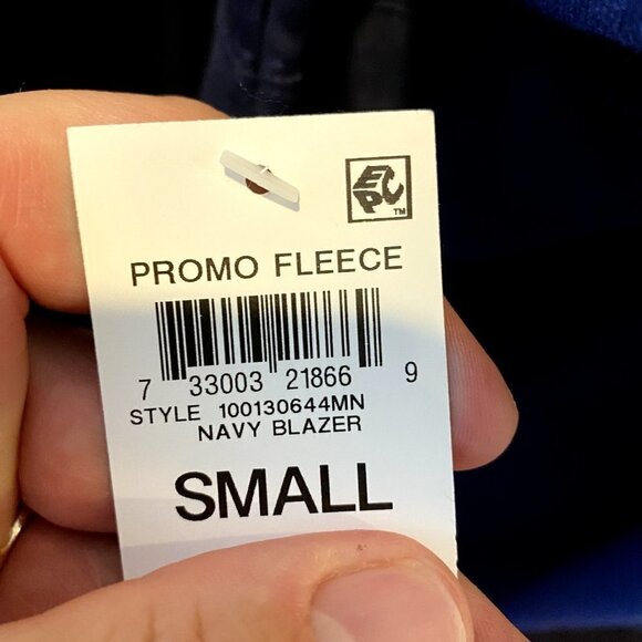 ID Ideology Mens Fleece Pullover Crewneck Sweatshirt Navy Size S - Picture 6 of 6